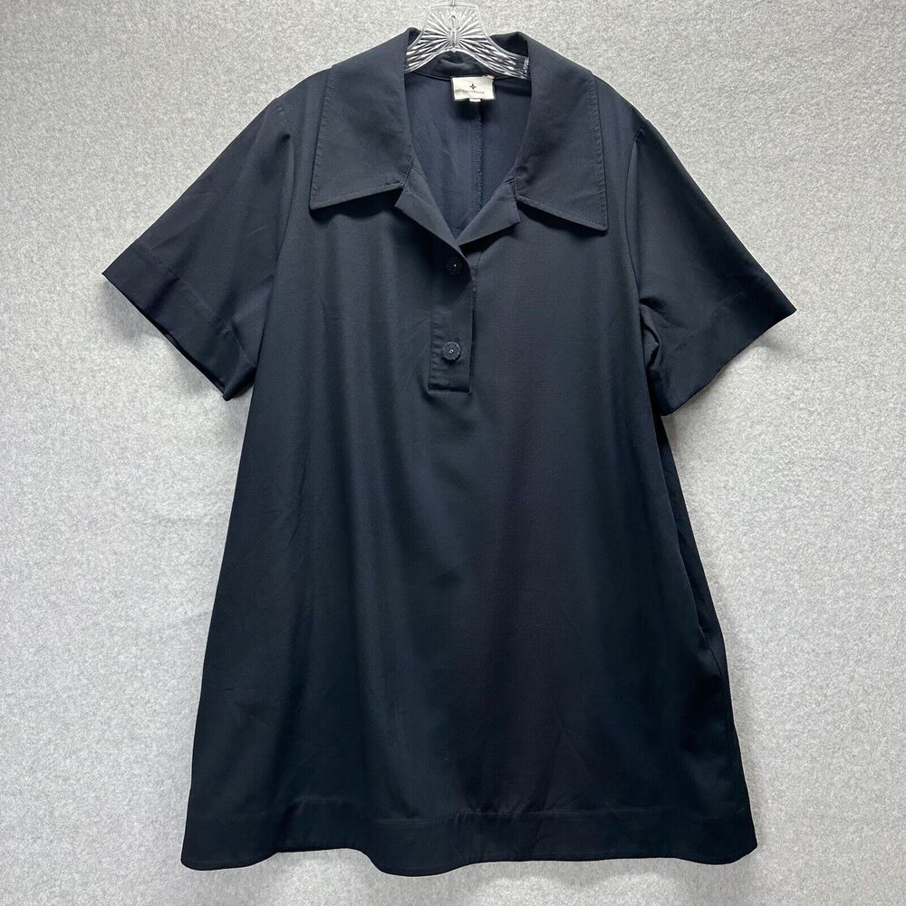 Tuckernuck Shirt Dress Womens XXL Black Collared Mini Midnight Scout Snap Button